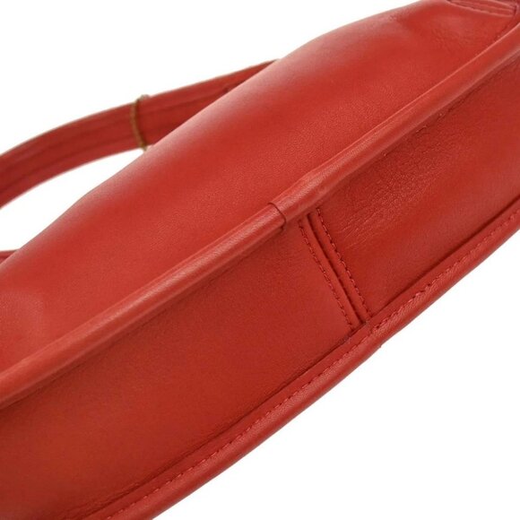 Coach Red Leather Handbag D7C-9027 125927 - Picture 3 of 10